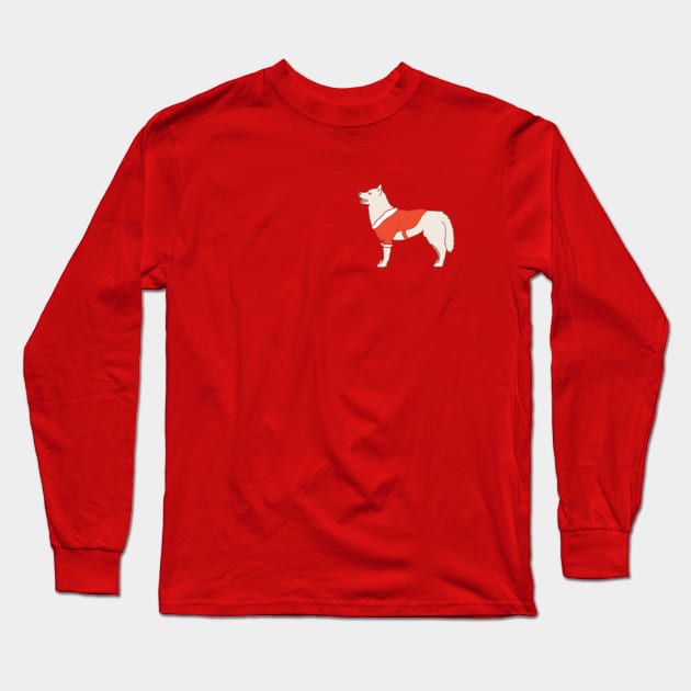 Santa Husky Long Sleeve T-Shirt by Art by Lex